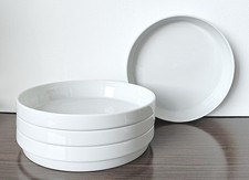 4 x Schönwald Teller 915 modern hoher Rand 22cm Porzellan weiß tiefe Teller