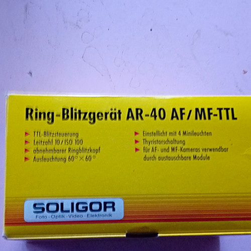 Soligor ring blitzgerät 40 - soligor, ring-blitzgerät