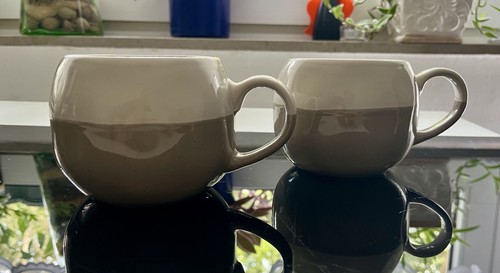 Trinkbecher grau weiß - trinkbecher,, grau-weiß,