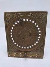 Ewiger Kalender aus Messing -  Tischkalender mit Sonne - Sonnemotiv - vintage