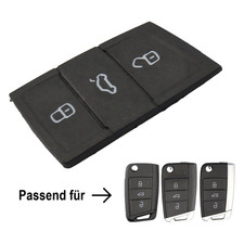 Tastenfeld Pad Gummi für Funk Schlüssel 3-Taste für VW Polo Golf 7 Skoda SEAT