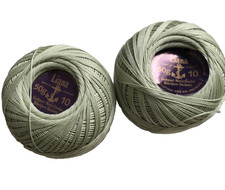 Filet - Häkelgarn - grün - 3 Rollen + 2 Rollen Rest