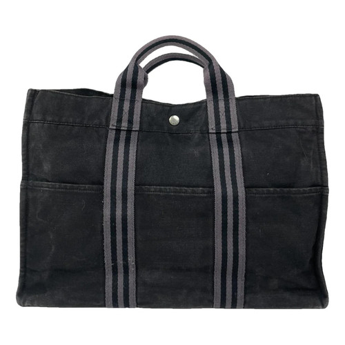 Hermès black cotton handbag - cotton,