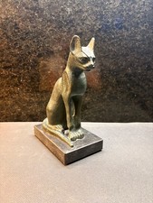 Schwere Bronze Katzenfigur im