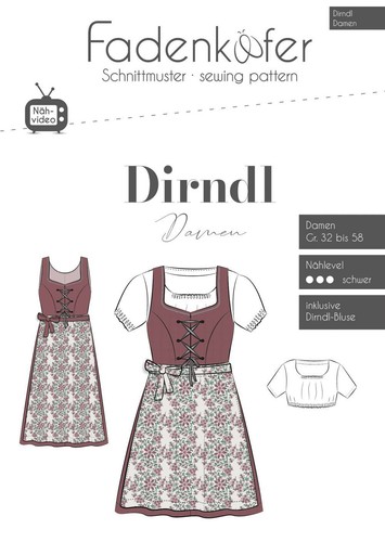 Schnittmuster damendirndl mit - damendirndl,