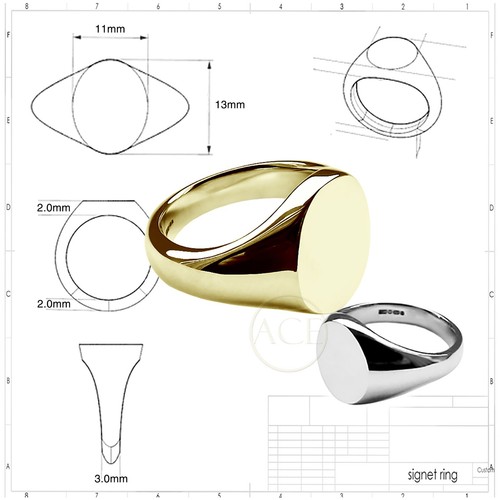 9ct massiv gelbgold mittel - 9ct,