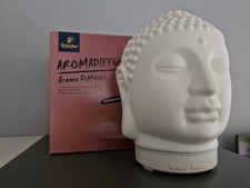 AROMA-DIFFUSOR BUDDHA * KERAMIK Wellness LED Lampe TCHIBO/TCM* 18x14cm * OVP/Neu