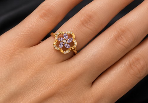 Natürlicher tansanit ring - natürlicher,