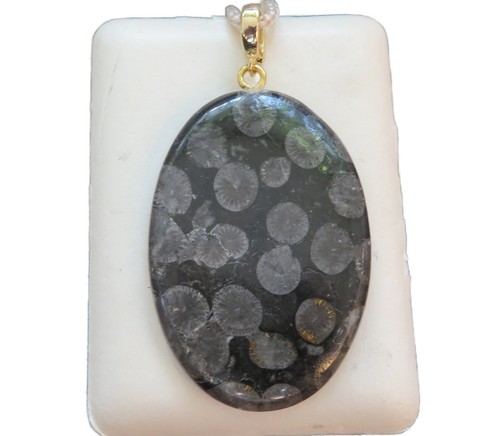 Schwarze koralle cabochon - schwarze,