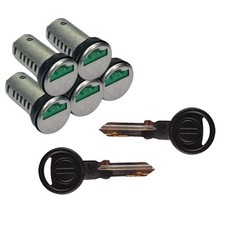 Zadi  5 x Schlüsselzylinder Ersatzzylinder mit 2 Schlüssel grün Sicherheitszylin