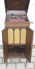 stand grammophon ELECTRO HYMNOPHON alt antik holz schrank top vintage musik deko