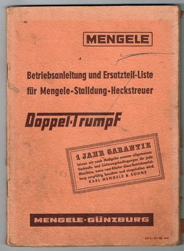 Mengele betriebsanleitung und - mengele,