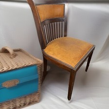 1 von 2 Hochlehnstuhl ArtDeco Leder extra breit, Büro, Esszimmer