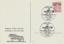 +++ OELDE + GELBER HUND + EULER + ZWEIDECKER +SONDERSTEMPEL +ANSICHTSKARTE +KAUB