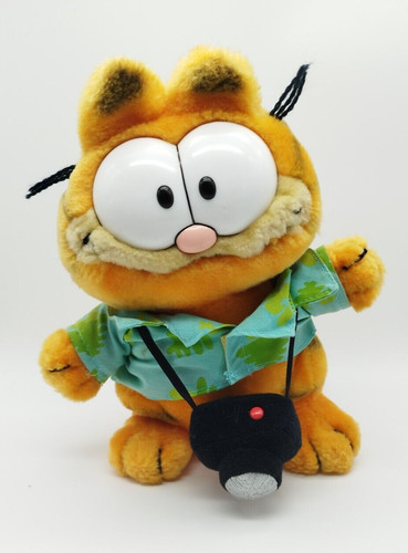 Stofftier garfield mit kamera - garfield,