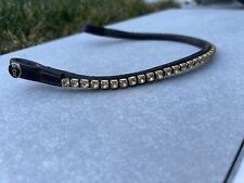 BR Stirnband/Stirnriemen - Braun mit goldenen Steinen - Vollblut 