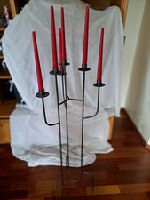 Kerzenständer Lüster 6 flammig Kerzen Leuchter Höhe 103cm Metall 3 Stabfüße