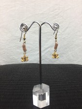 Ohr Ringe Ohrringe vergoldet 24 Karat Gold Silber FROSCH Jaspis Perlen NEU