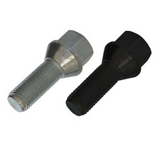 20x Radschrauben M14x1,5x28 Kegelbund 60° SW17 Radbolzen Schwarz Silber Auswahl