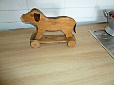 Nachziehtier Holzhund Nachziehspielzeug Ziehspielzeug Ziehtier Holz Spielzeug 