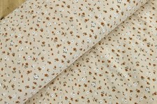 Baumwolljersey Blümchen beige *Ab 50cm