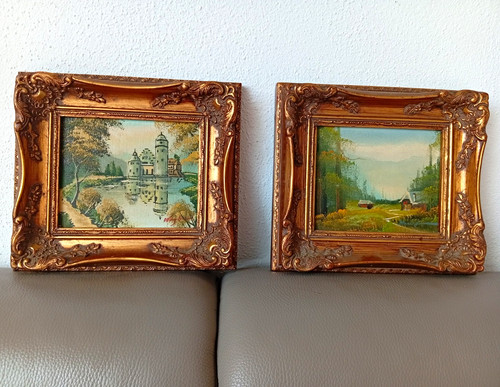 Gerahmtes landschaftsbild - gerahmtes,