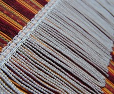 3,0 m Fransen 13 cm Weiß Rosa