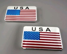 2x USA KFZ Aluminium Metall