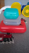 Tupperware  Maxi -Twin Set 3x Größ Ferdinand in Rot, medium in Blau, mini  Grün