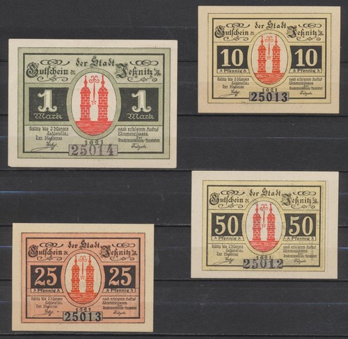 Jessnitz stadt 4x notgeld - -,