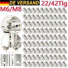 Nutensteine mit Zentrierung Kugel Steg Aluprofil Stahl M6 M8 NUT8 Befestigung DE