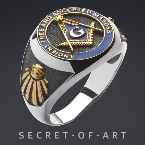 M freimaurer ring - a.f.a.m,