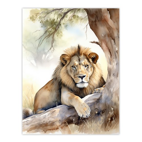 Majestic lion african savannah - lion,