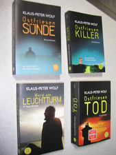4 Bücher v.Klaus Peter Wolf. Ostfriesenkiller/Ostfriesentod/OstfriesenSÜNDE/Mord