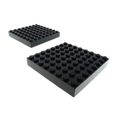 2x Lego Bau Platte 8x8 schwarz