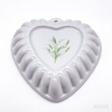 Vintage Seltmann Weiden Backform in Herzform mit Maiglöckchen-Motiv Weiß | 21cm