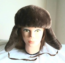 Braune Unisex Lammfellmütze, Größe 59, gebraucht