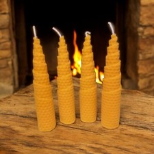 4 x Bienenwachskerze
