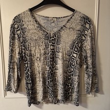 Schlangen Oberteil Top Mariposa Weiß Schwarz