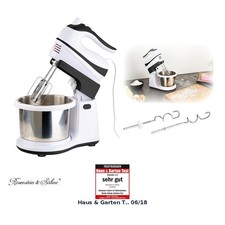 Handmixer-Set: Rührständer, Edelstahl-Schüssel, 5 Stufen, Turbo, 500 W