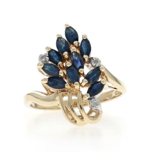 Gelbgold saphir diamant - gelbgold,