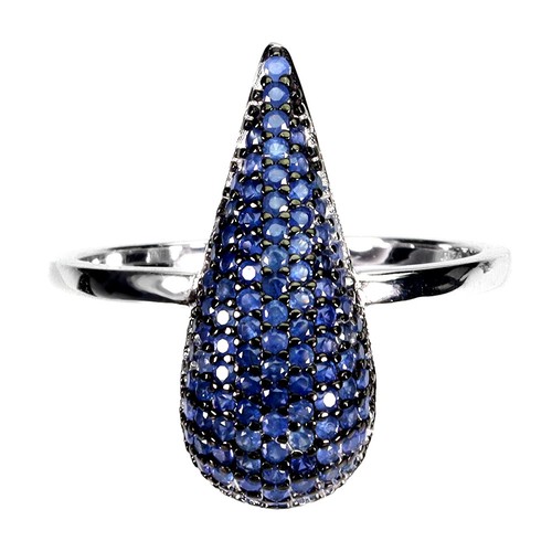 925 sterling silber ring - silber, blau