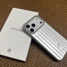 RIMOWA For Apple iPhone 17 Pro Max 16 Pro Max Phone Case Silver Aluminium
