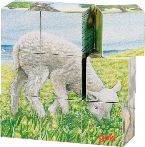 Würfelpuzzle bauernhoftiere - würfelpuzzle,