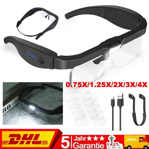 Profi led stirnlupe kopflupe - led,