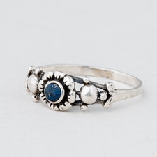 Ring mit blauem Stein 0,99 g