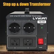 1500W Spannungswandler Transformator 220V⇋110V Step Down/Up Converter Konverter