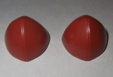 14212, 2x Lederhelm, Lederkappe, Hut, rotbraun