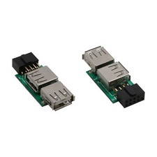 1 x InLine USB 2.0 Adapter 2 x  Buchse A auf Mainboard intern Pfostenanschluss