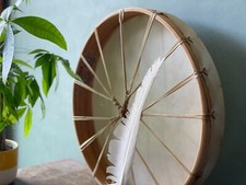 Schamanen Rahmentrommel. Shamanic Drum Ziegenhaut Ø 50 cm 